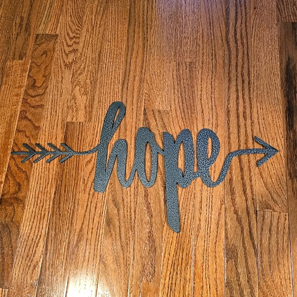 HP🎉 "Hope" Arrow Decorative Metal Wall Sign - Picture 2 of 8